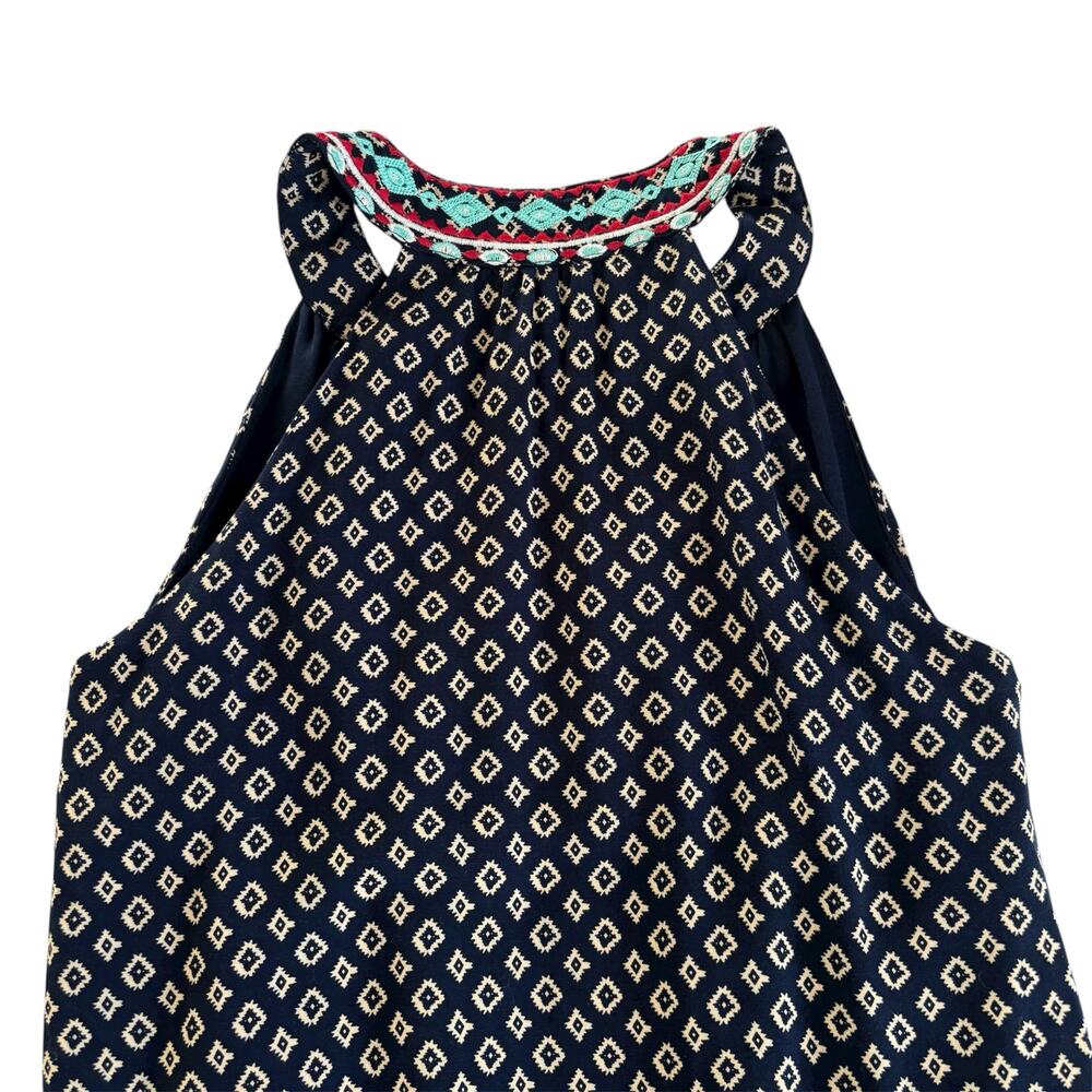 THML Navy Blue Shift Knee Length Sleeveless Dress Women's Size Small Petite - Picture 6 of 8